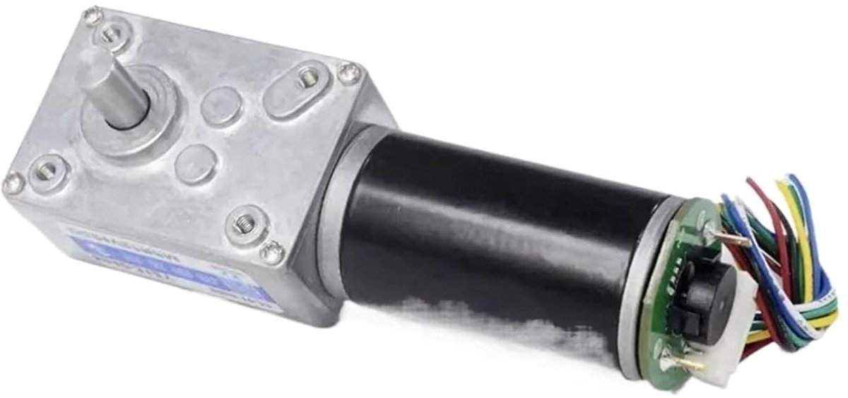 Gelijkstroommotor - Reductiemotor - Automatiseren van beweging - Metaal tandwiel - 24 Volt - Zilverkleurig