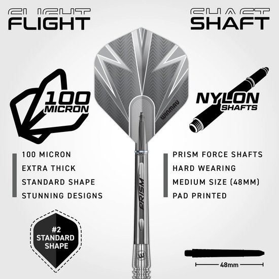 Winmau Tuscan Silver 90% Dartshopper Exclusives - Dartpijlen van Winmau — afbeelding 4