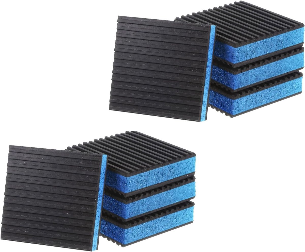 8 STKS Rubber Anti Vibratie Pads 3"x3"x7/8" voor Isolatie van Trillingen en Geluiddemping bij Aircompressor, Conditioner en Loopband