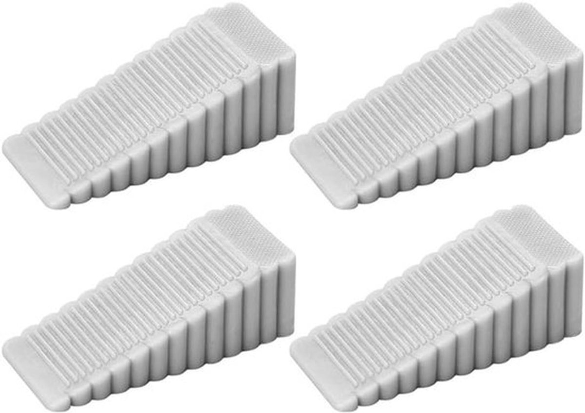 Rubberen deurstopper 4 stuks in hoogte verstelbaar antislip raamstopper