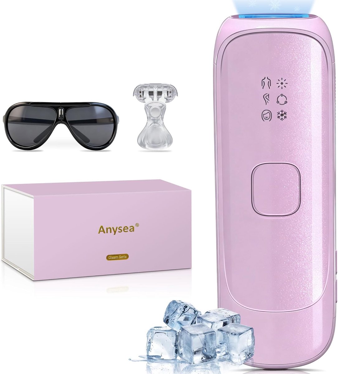 SnelShoppen - IPL Ontharingsapparaat met Sapphire Koelfunctie, 300.000 Flitsen, 3 Modus, Voor Thuisgebruik, Voor Vrouwen en Mannen, Armpitten, Benen e