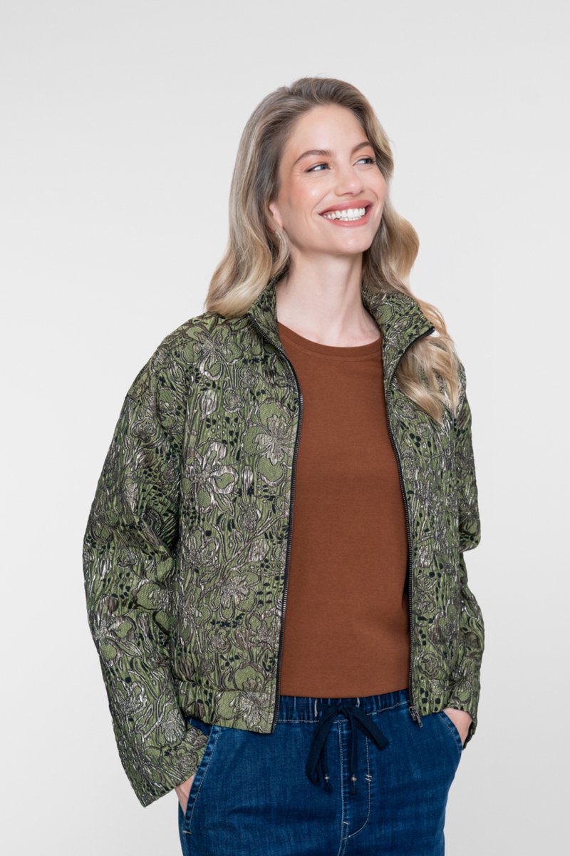 Geisha Jas Jasje Met Structuur 65613 20 Olive/lurex Dames Maat - S