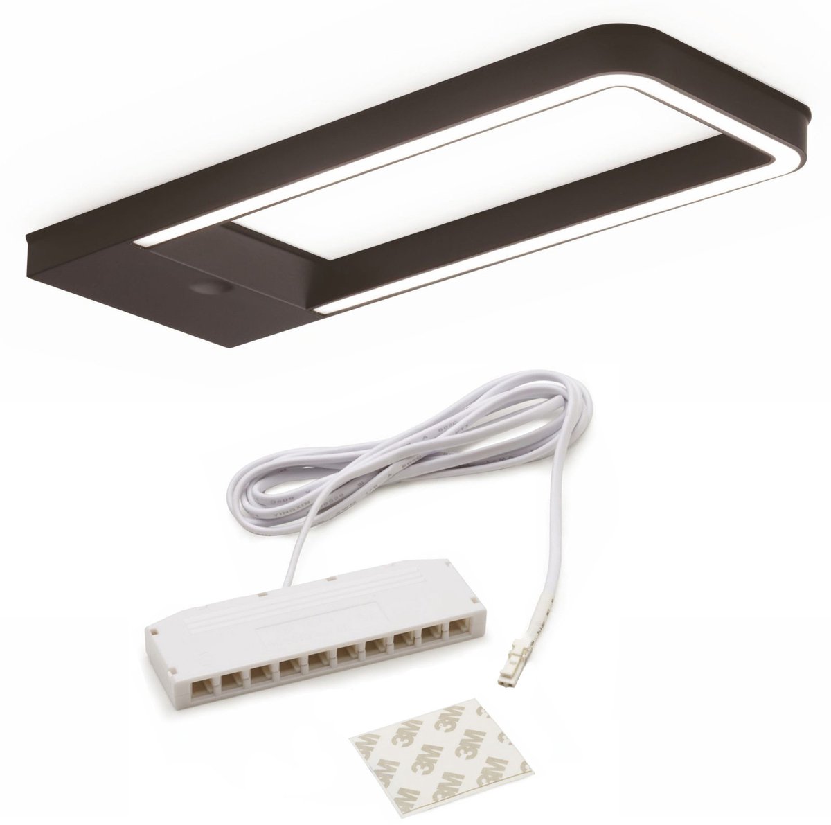 Domus Line LED In-/opbouwverlichting SOTTI met Sensor (186 x 67 mm, 12V, 5W, warmwit 3000 K, Micro12, zwart) van SOTECH