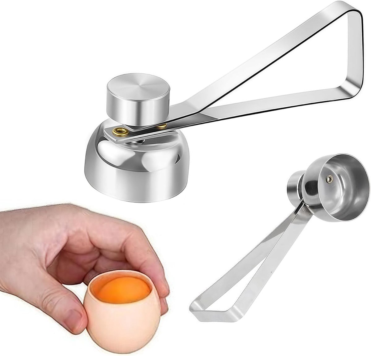 SnelShoppen - RVS Eierenopener en Eierensnijder voor Harde en Zachte Eieren - Keukenhulp, Eieren Snijden, Eieren Koken, Eieren Gereedschap, Perfect vo