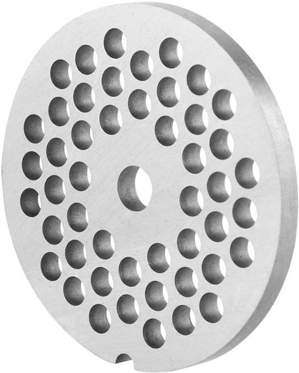 Vleesmolenmes - Roestvrij staal - Reserveonderdeel - 5 mm gatdiameter - Schijfmes - 61,5 x 61,5 x 5,5 mm - Zilver - Legering - Geschikt voor [Merk].