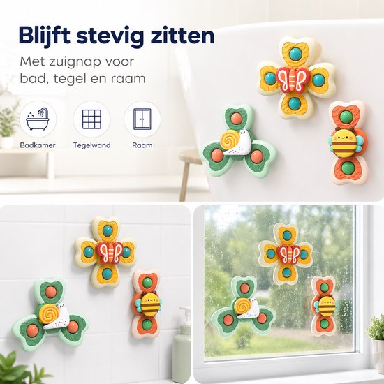 Baby Zuignap Spinners - Sensorisch Speelgoed - 3 Stuks van Huipooh — afbeelding 5