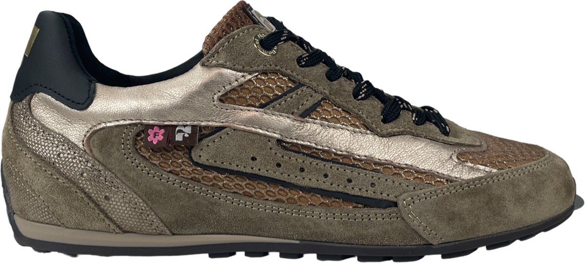 Floris van Bommel - ILLVI 01.02 - Lage sneakersDames sneakers - Kleur: Wit/beige - Maat: 38