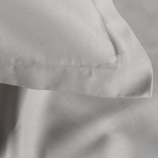 Ambiante Satin Uni dekbedovertrek - Lits-Jumeaux XL - 260 x 200/220 cm - Grijs van Ambiante — afbeelding 4