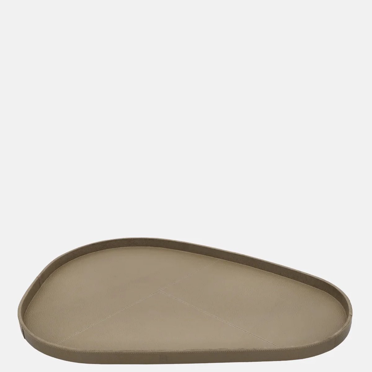 Chamada Lotte leren dienblad organisch effen XL taupe