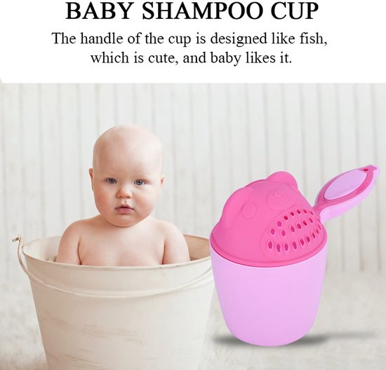Dailygoods- Badspoelbeker - Babybadspoelbeker - Shampoo Beker - Baddouchespoeler - Emmer - PP Materiaal - 21x10.7x15cm - Shampoobeker van Dailygoods — afbeelding 5