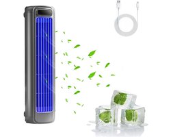 Luchtkoeler - Draagbare airconditioner - Persoonlijke Koeler - 3 in 1 mini Mobiele airco - Stille draagbare airconditioner met 3 snelheden - Bladloze verticale luchtcirculatie - Voor slaapkamer keuken en kantoor - Ruimtegrijsr