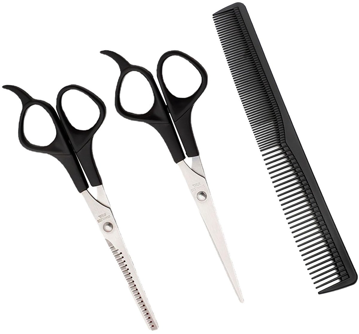 Dailygoody - Kappersschaar - Professionele schaarset - Perfect voor styling - Inclusief kam - Scherpe platte schaar - Ideaal voor heren en dames - Roe