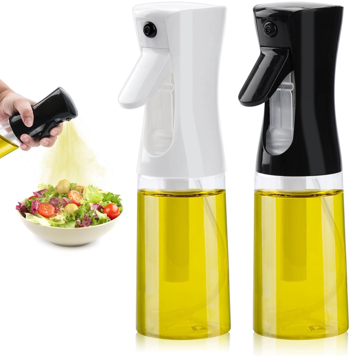 Dailygoods- Oliespray 200ml - Olie Spray Fles - Olie Sprayer voor Airfryer - Olieverstuiver voor Koken - Compact en Lichtgewicht - Lekvrije Sluiting