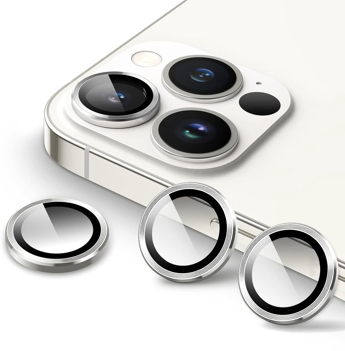 Dailygoods- Camerabescherming 9H gehard glas - Ultradun - iPhone 15 Pro / Pro Max - Krachtige bescherming - Schokbestendig - Eenvoudige installatie - Lensbescherming