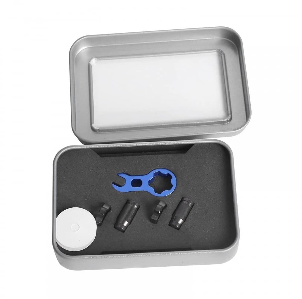 Dailygoods- Ventieldoppen Titaniumlegering - Franse Ventieldoppen - Ventielkernsleutel - Ventielmoer - Lichtgewicht - Universele Compatibiliteit - Ventieldop