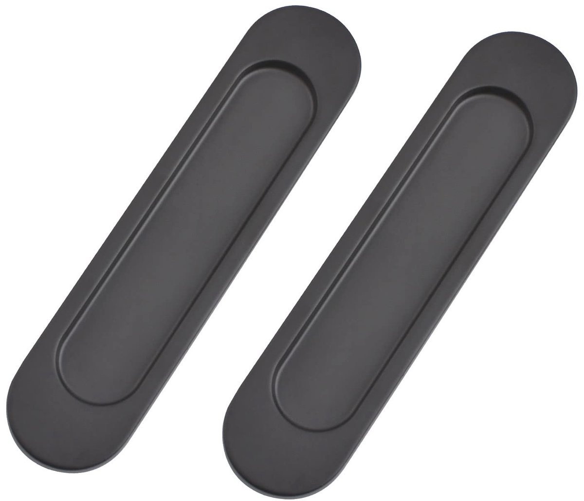 Dailygoods- Schuifdeurgrepen 15cm - Zelfklevend - Mat Zwart Aluminium