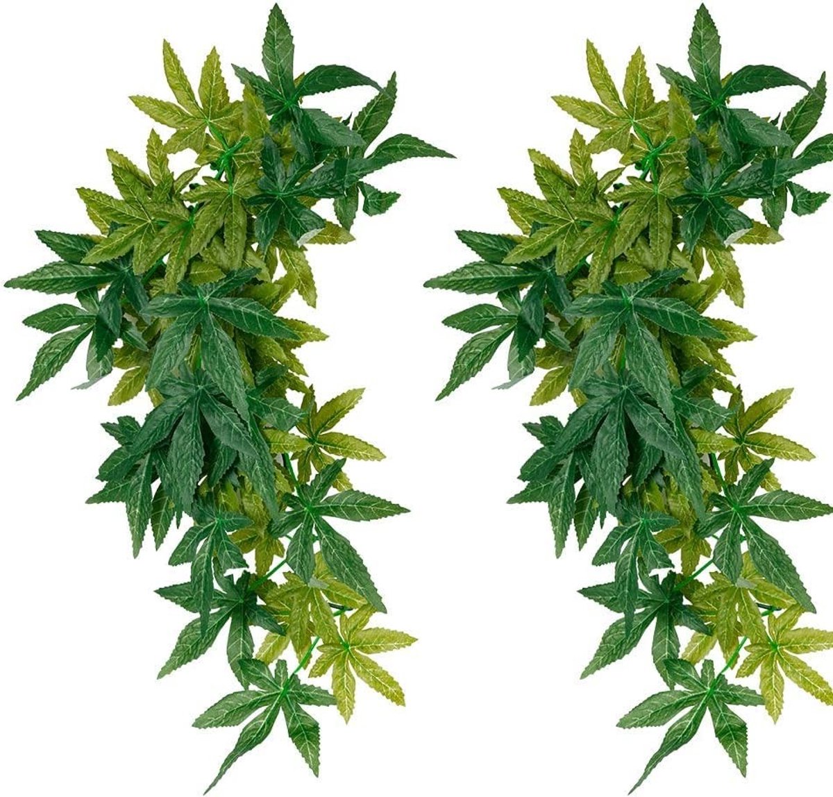 Dailygoods- Terrariumplanten - Hangende Kunstplanten - Kunstmatige Ranken - Decoratie voor Reptielen - Met Zuignap - Levensecht en Duurzaam