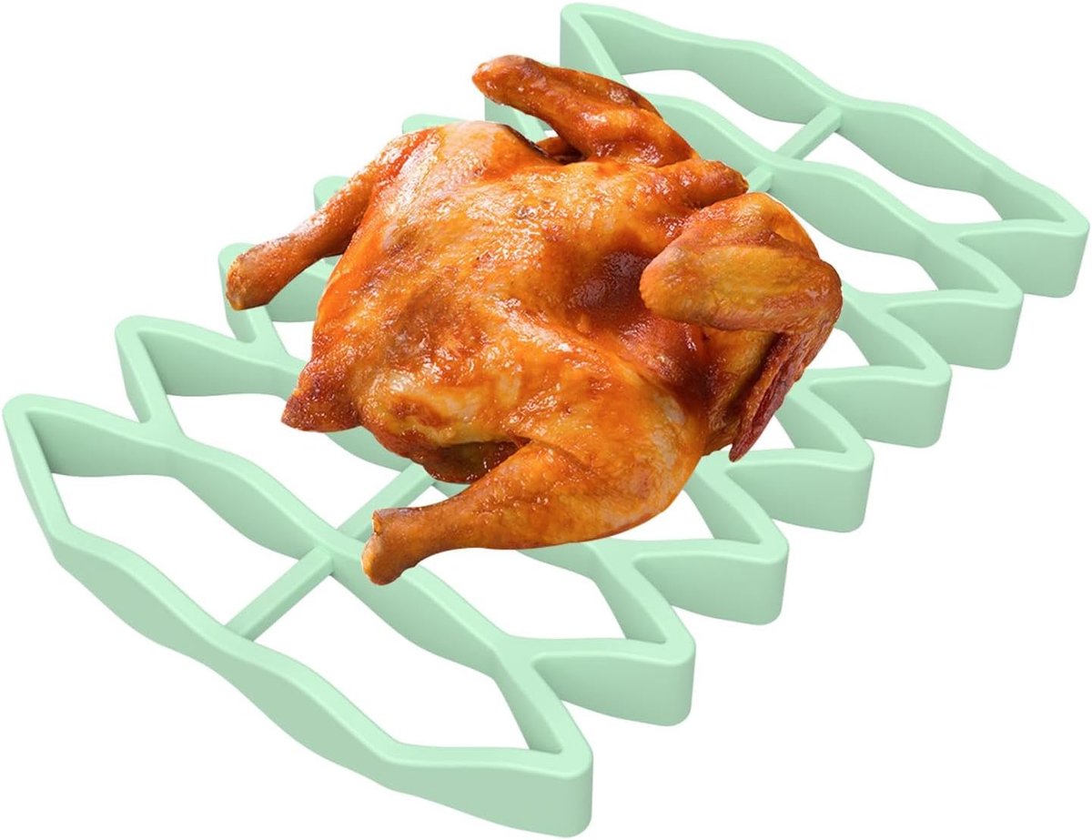 Rooster Oven Bakrek Grill Perfect Garen Hittebestendig Silicone 23.5 cm Lichtgroen