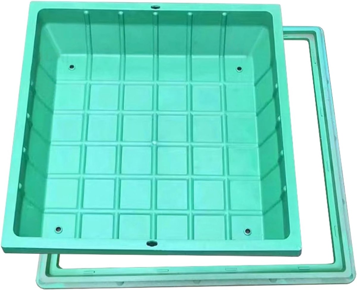 Composiet Putdeksel - Hars Afdekking - Tuin Integratie - Verborgen Ontwerp - 60x60cm - Groen