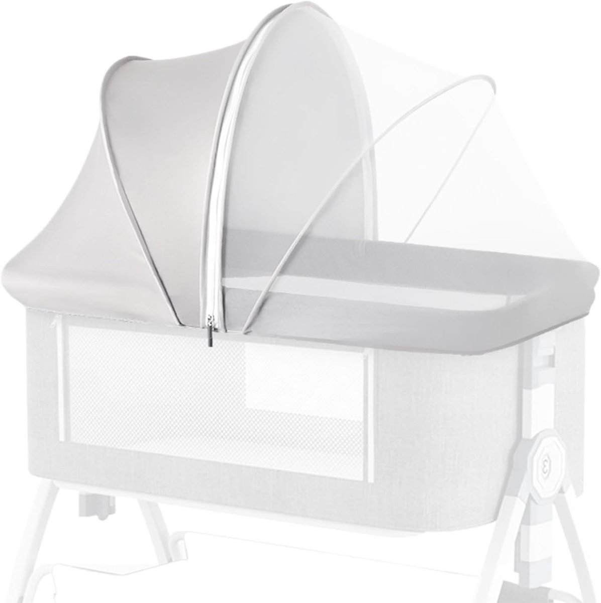 Wieg Nethoes - Baby Bescherming - Buiten Bescherming - Ademend Gaas - 100x55x42cm - Grijs