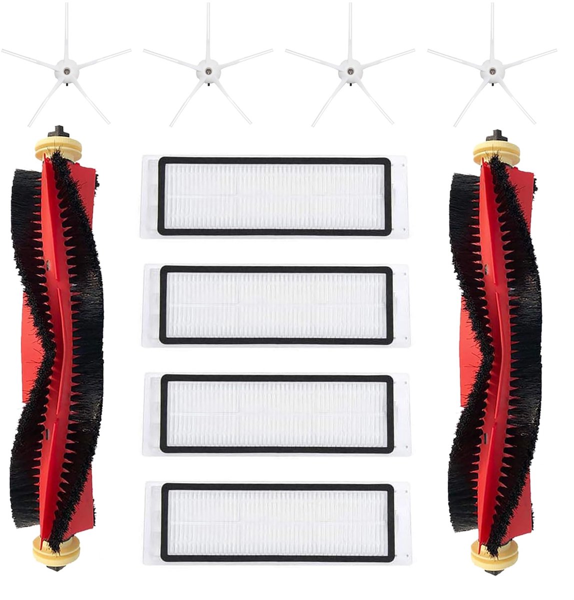 Dailygoods- Onderdelen Accessoires Kit 13-delig - Vervangende Borstel - HEPA Filter - Rubber Zijborstel - Reinigingsdoek - Compatibel met Xiaomi Roborock - Stofzuigeraccessoires