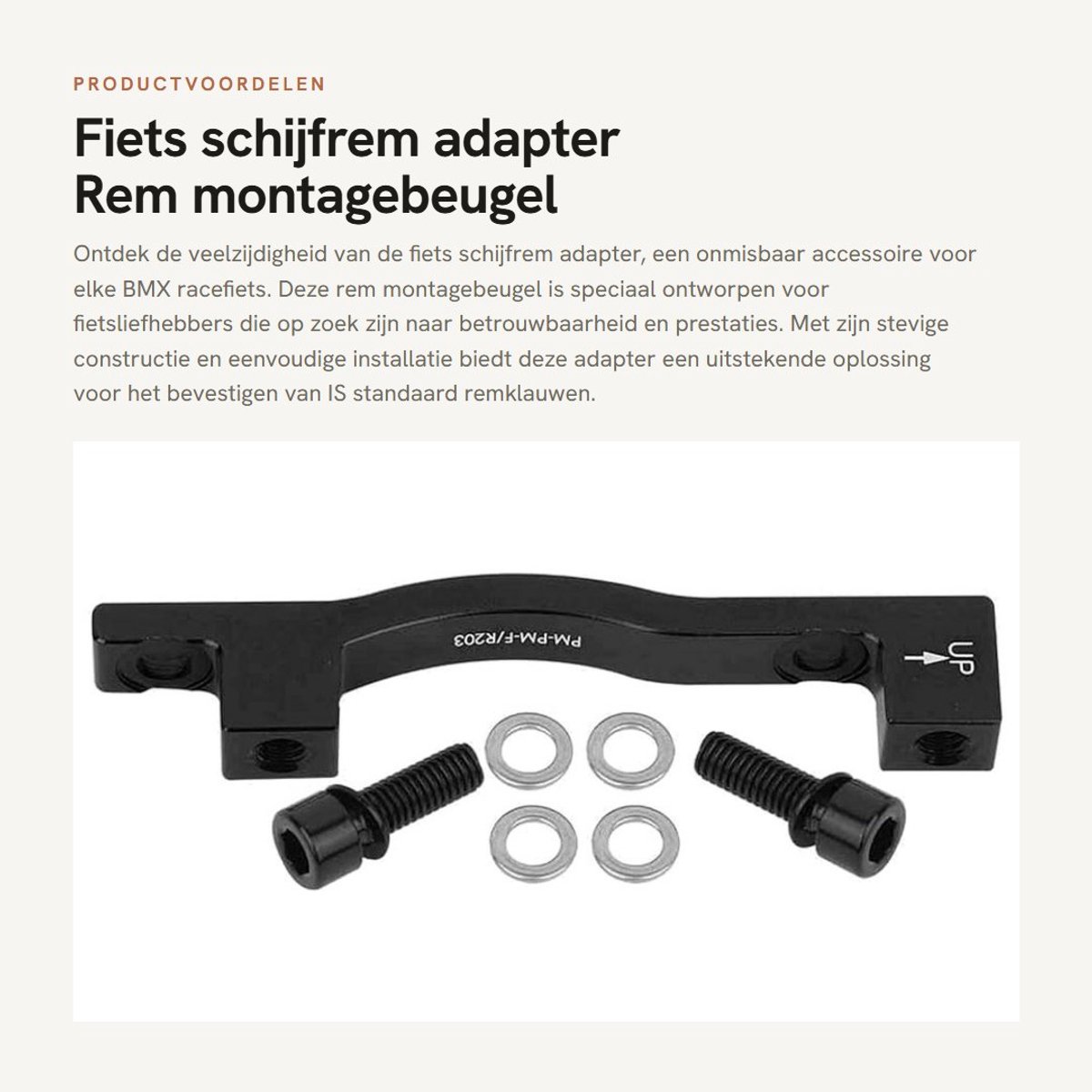 Dailygoods - Fiets schijfrem adapter - Rem montagebeugel - Geschikt voor BMX racefiets - Zwart - IS standaard remklauw adapter - Reserveonderdelen voo...