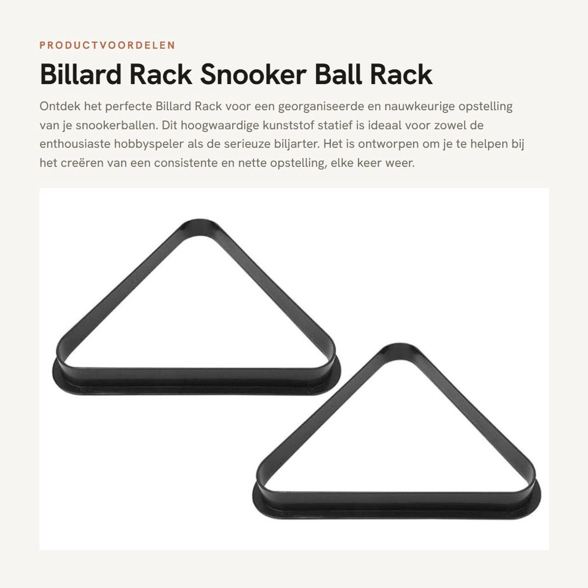 Dailygoods - Billard Rack - Snooker Ball Rack - Hoogwaardig kunststof - Billard Ball Halter - Perfecte opstelling - Geschikt voor American - Stevige c...