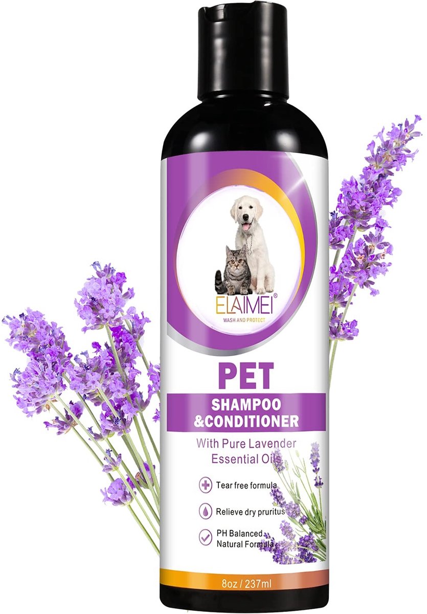 Dailygoods- Hondenshampoo 237 ml - Voor gevoelige huid - Natuurlijke verzorging - Rustgevende geur - pH-neutraal - Veganistisch - Dierenverzorging