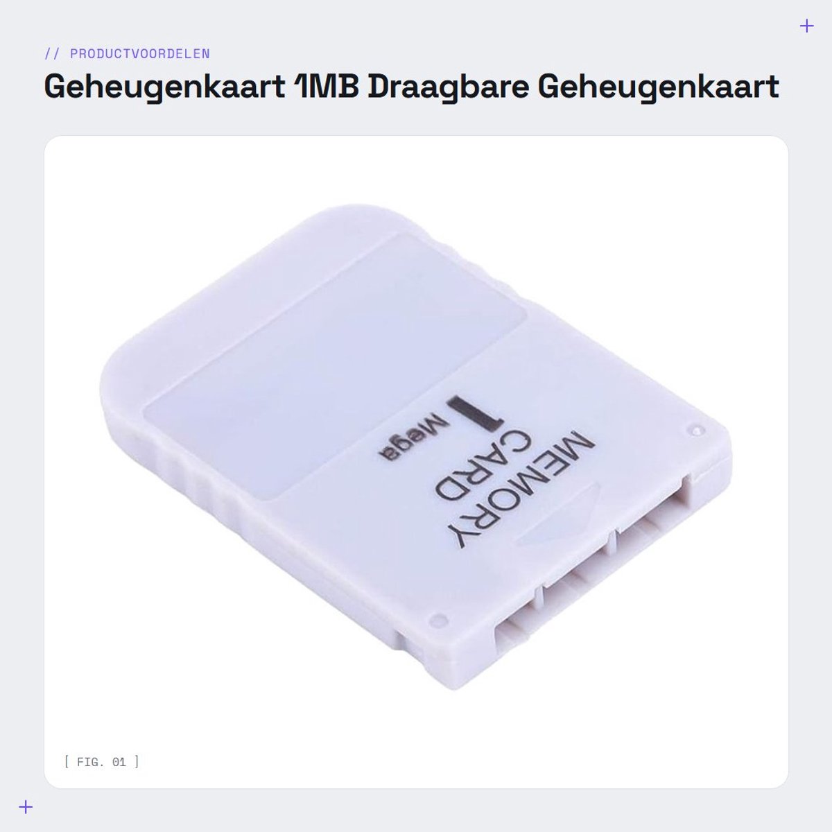 Dailygoods- Geheugenkaart 1 MB - Draagbare Geheugenkaart - Geheugenkaart voor Game - Kunststof - Compatibel met One-games - Verlies nooit meer spelvoortgang - Gamecard