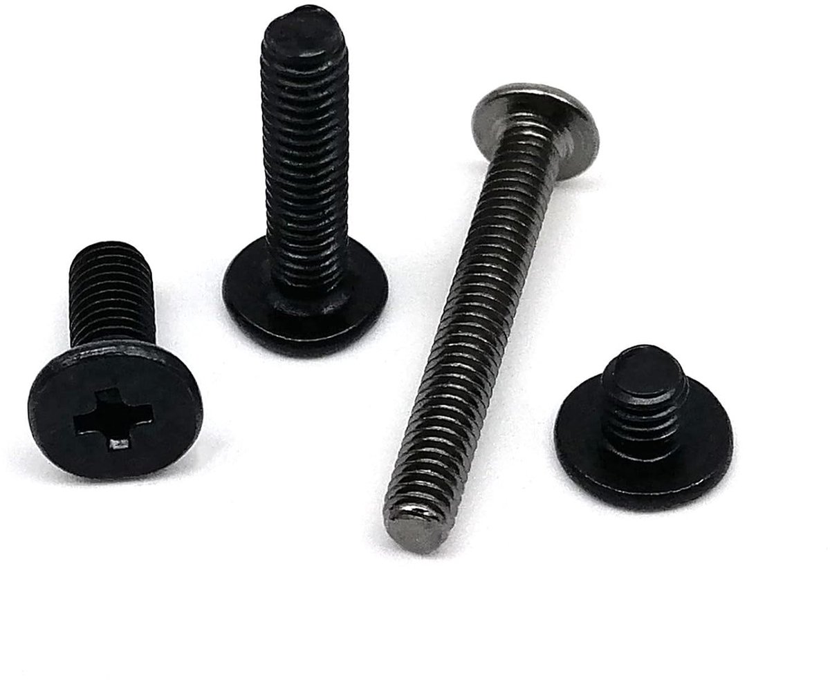 Kleine Schroeven Set - Platte Kop - Apparaten Reparatie - Ultra Dunne Wafer - 50 Stuks - Zwart