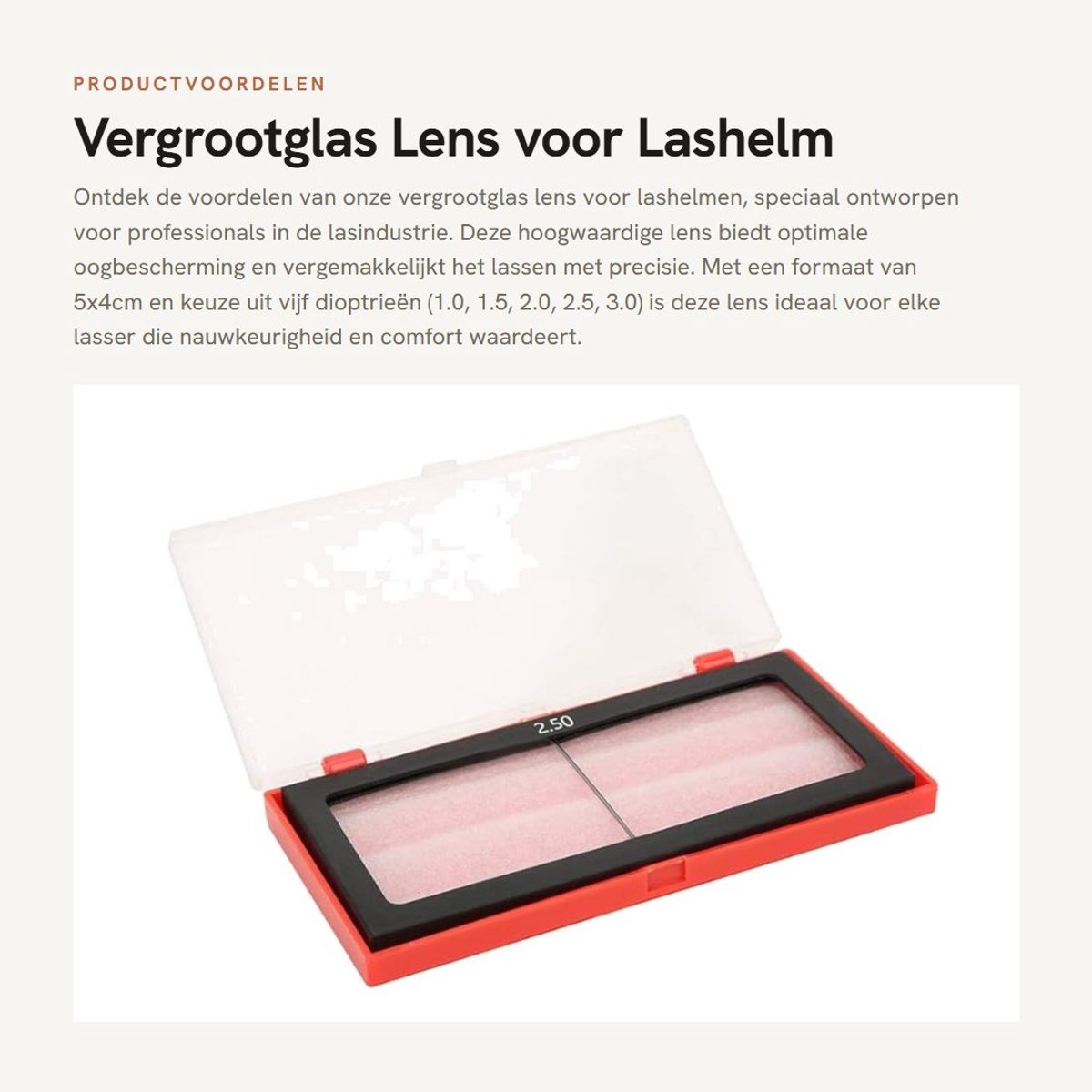 Dailygoods- Vergrootglas 5 Dioptrieën - Vergrootglas Lens - Lasaccessoires - Oogbescherming - Hoogwaardige Glasmaterialen - Anti-Uv Bescherming - Laslens