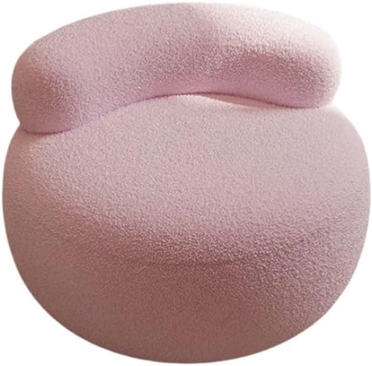 Ronde Ottomaan - Voetenbank Stool - Ontspanning Thuis - Zonder Montage - Compact Design - Roze