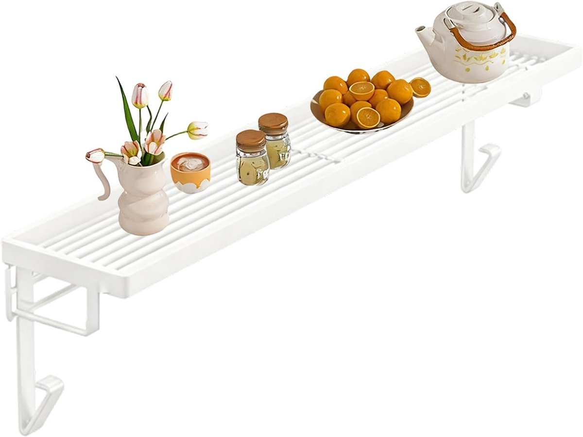 Ovenplank - Radiatorrek - Ruimte Maximaliseren - Schroefloze Montage - 50 cm - Wit