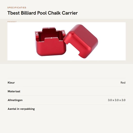 Dailygoods- Biljartkrijt Houder - Duurzaam Aluminium - Met Magneten - Afneembare Deksel - Handig voor Biljartliefhebbers - Voorkomt Vlekken - Krijthouder van Dailygoods — afbeelding 4