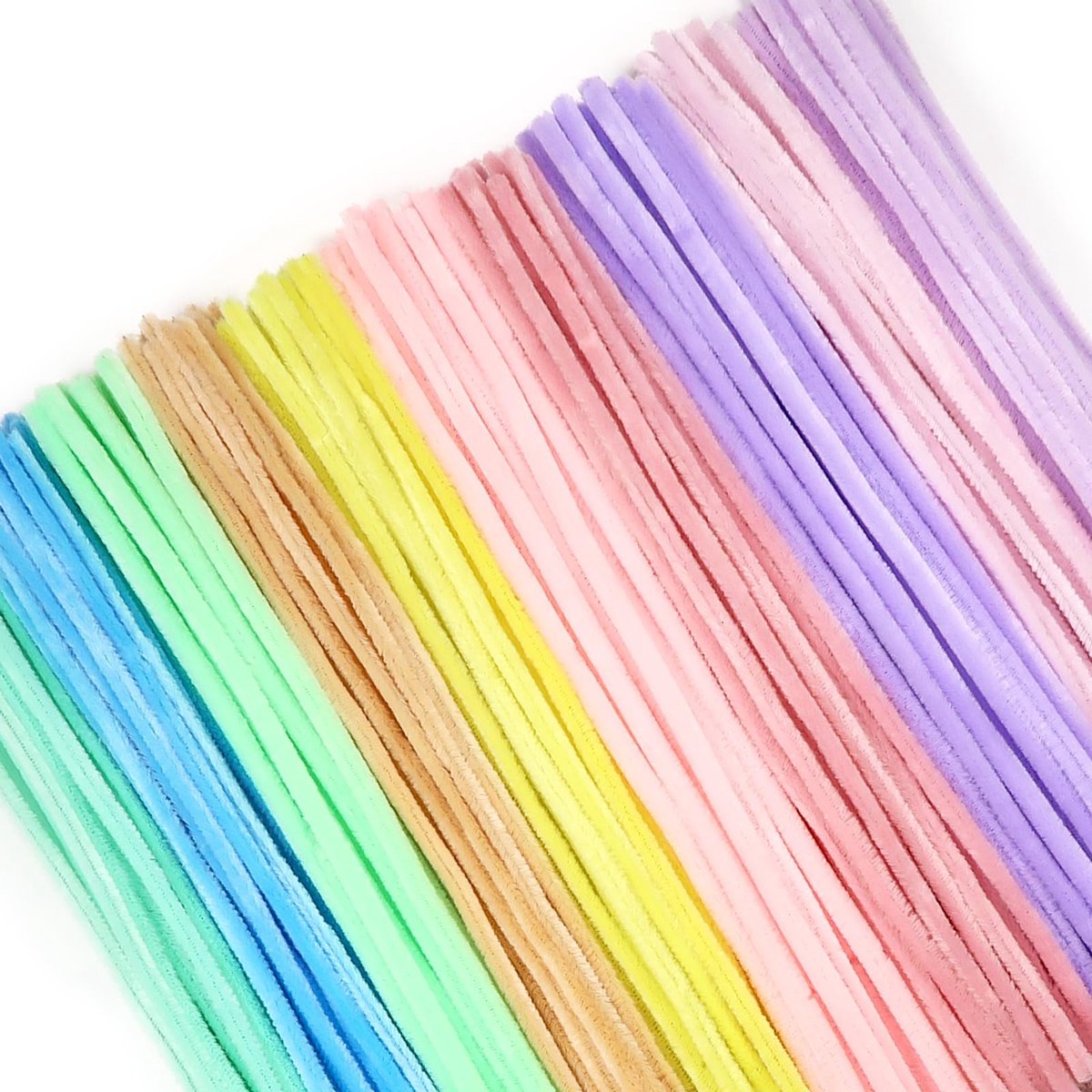 Dailygoods- Pijpenragers 100 Stuks - Meerkleurig Chenille Draad - Buigzaam Pluche - Creatieve Doe-Het-Zelf - Handwerk Decoratie - 6 mm x 30 cm - Chenilledraad