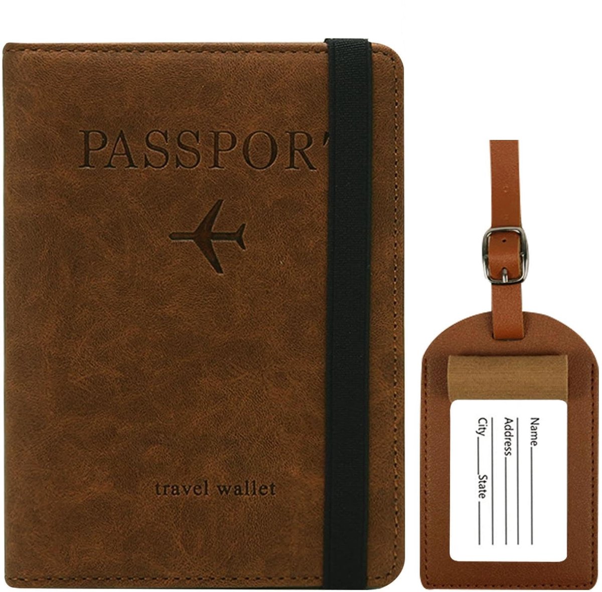 Dailygoods- Paspoorthoes RFID-blokkerend - Paspoorthouder - Creditcardhouder - PU-leer - Uniseks - 15 x 11 x 1,5 cm - Reisdocumenthouder