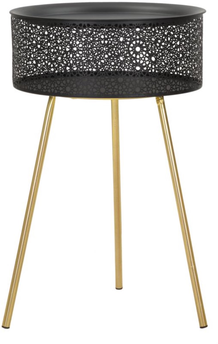 Mauro Ferretti Tafel Blacky Ø 40×65 cm Goud