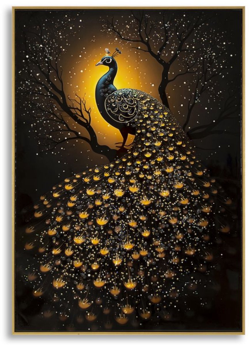 Schilderij On Canvas Peacock Laquared With Frame 70×4×100 cm