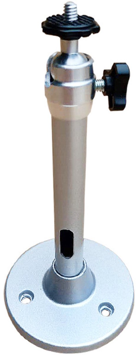 Aluminium plafondbeugel voor mini projector en bewakingscamera, hoogte 180 mm, maximaal draagvermogen 2 kg, universele 1/4 inch schroefdraad met verstelbare kogelkop voor thuisbioscoop en camera-installatie
