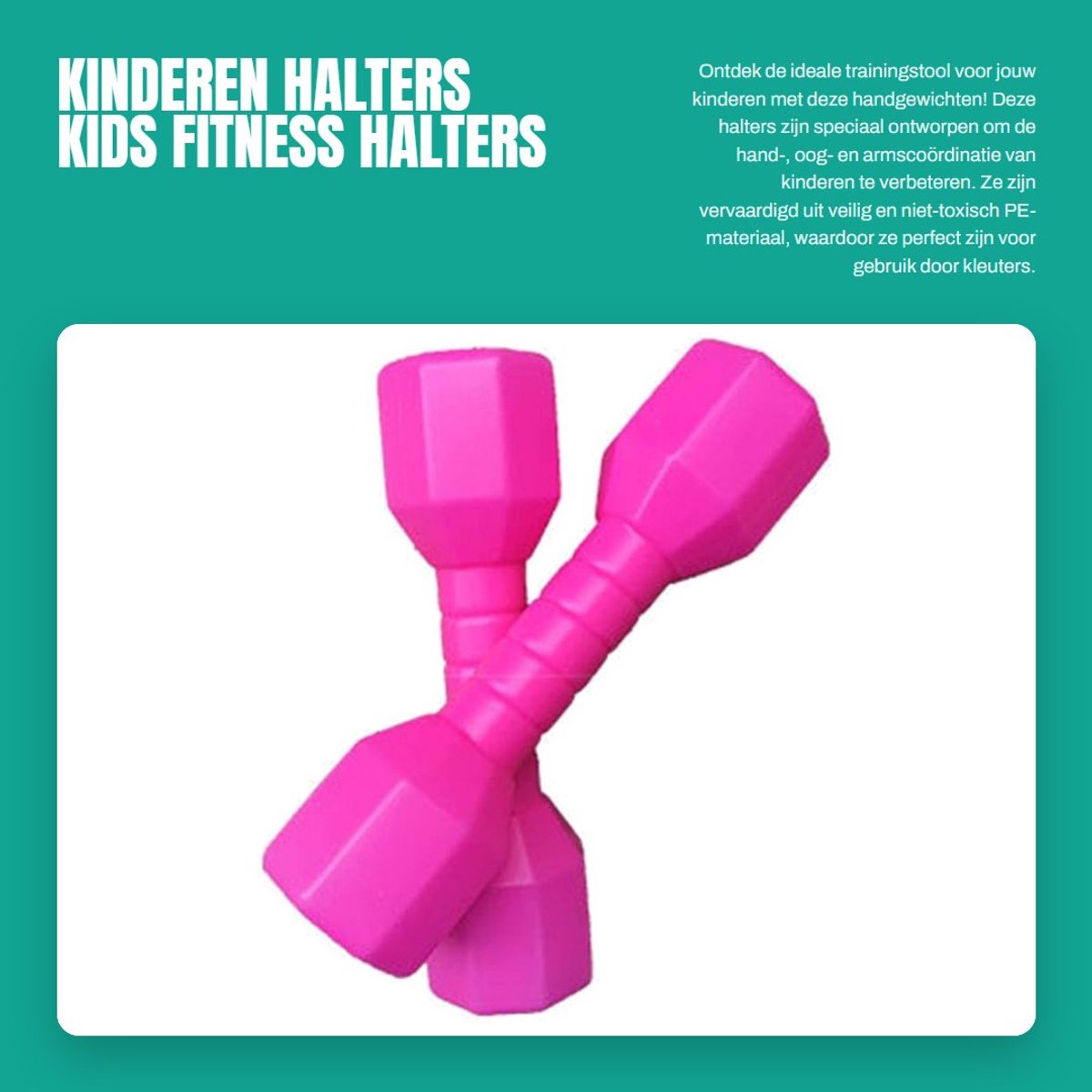 Dailygoods- Halters Lichtgewicht - Kids Fitness - Hand Gewichten - PE-materiaal - Veilig voor Kinderen - Perfect Cadeau - Fitnessgewichten