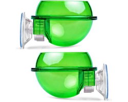 Dailygoods - Zuignap Reptiel Feeder - Anti-Escape Voedsel Kom - Transparant Design - Voor Schildpad, Gecko en Slangen - 2 Stuks - Geschikt voor Reptielen