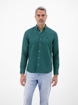 LERROS Herenhemd van een mix van katoen en linnen , Maat: XXXL , Kleur: SOFT TEAL , 55% linnen, 45% katoen