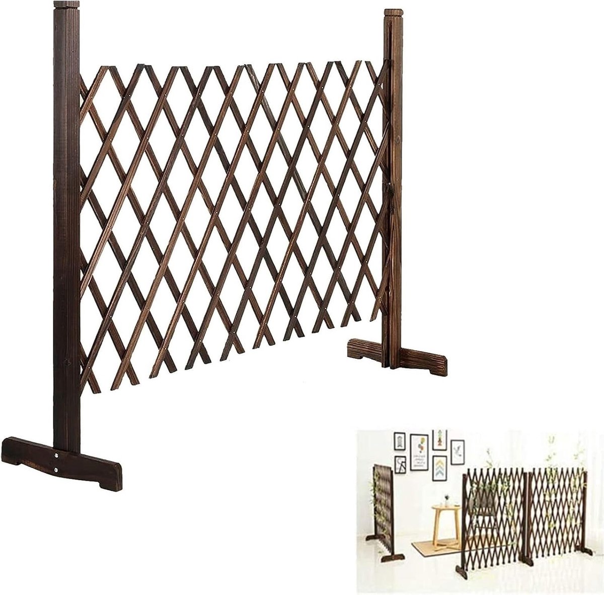 Houten Heining - Intrekbaarhek - Tuin Decoratie - Uitschuifbaar Ontwerp - 250x120cm - Hout