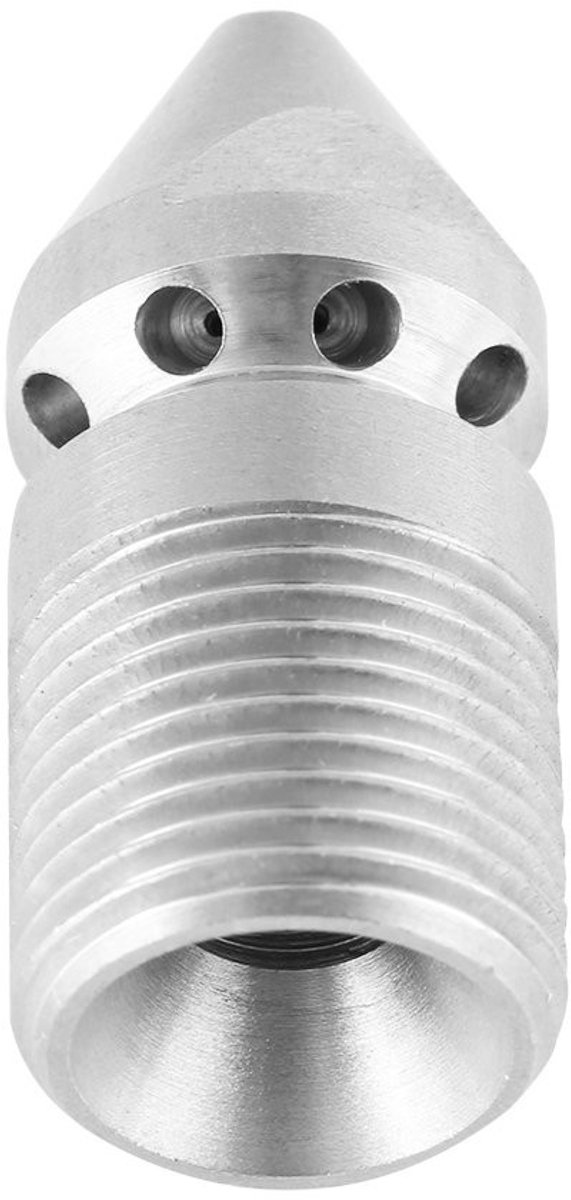 Dailygoods- Afvoer Reinigingsmondstuk Roestvrij Staal SS304 - Hogedrukreiniger - 3/8" BSP Buitendraad - Riolering - Schrobben - Duurzaam - Hogedrukreiniger Mondstuk