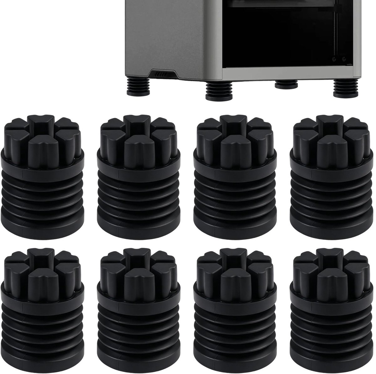 Dailygoods- Anti-Tril Voeten 8 Stuks - Trillingsdempers 3D-printers - Schokabsorberende Rubberen Voetjes - Stabiliteit - Geluidsreductie - Compatibel met Bambu Lab X1/X1C/P1P/P1S