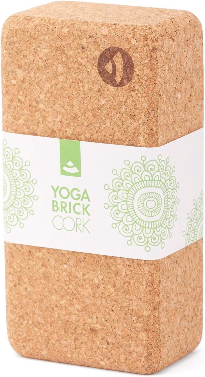 Dailygoods- Yogablok 100% Natuurkurk - Milieuvriendelijk - Duurzaam - Hulp voor Asana's - Yoga-oefening - Holistische Fitness - Yogablokje