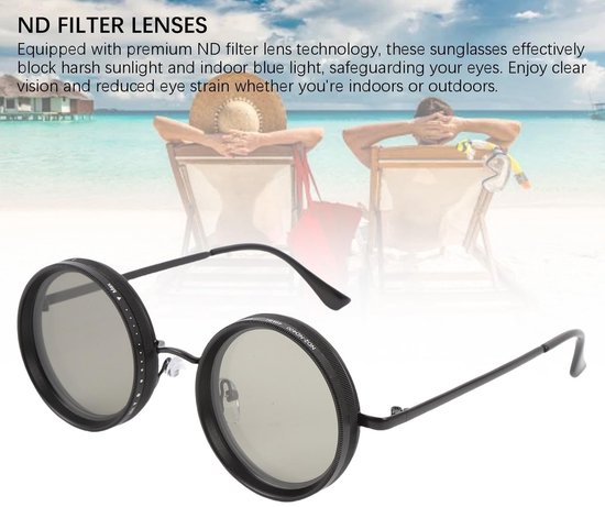 Dailygoods- Zonnebril Heren Gepolariseerd - Verstelbare Tint - 49 Mm Ronde Lens - Zonbestendig - Lichtgewicht - Inclusief Opbergdoos - Visbril van Dailygoods — afbeelding 5