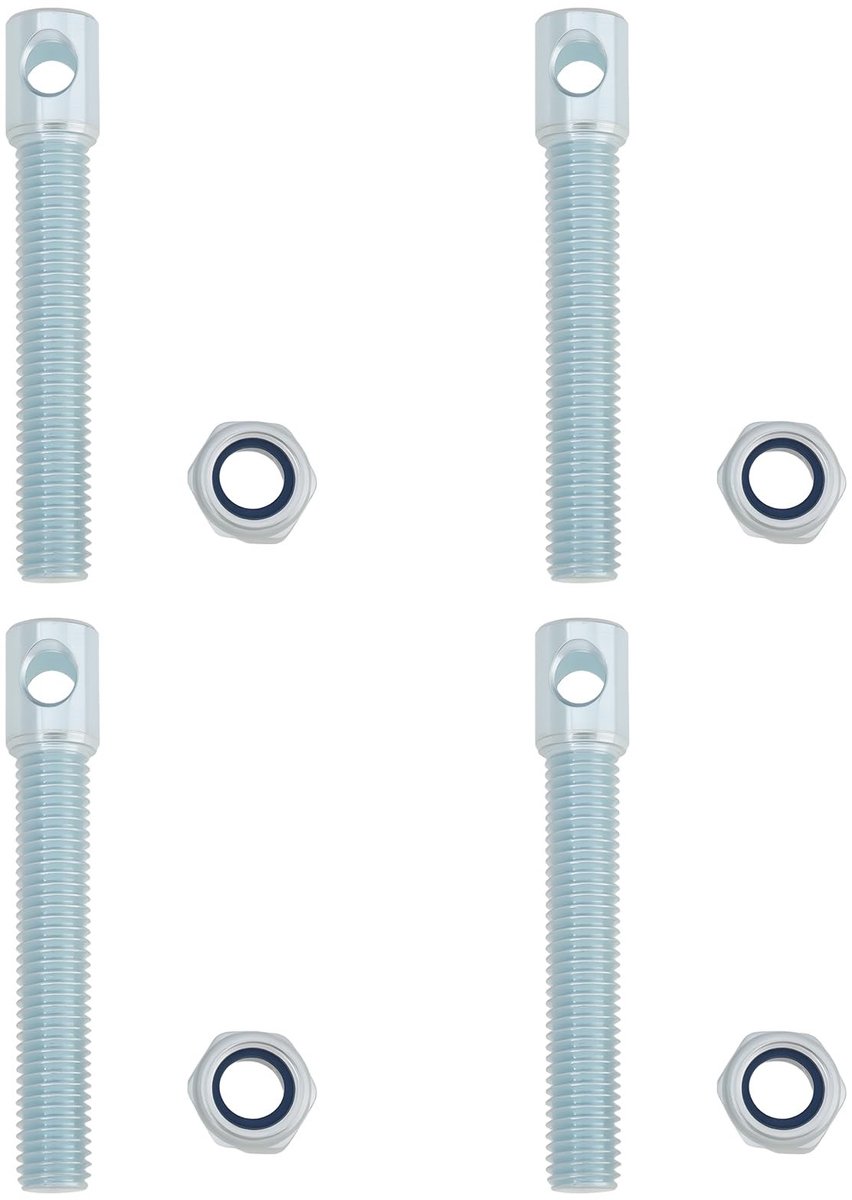 Dailygoods- Lynch Pin 90mm Lengte - 4 Stuks - M12 Bouten - Veiligheidspelden - Koolstofstaal - Gegalvaniseerd Antiroest - Bevestigingsbout
