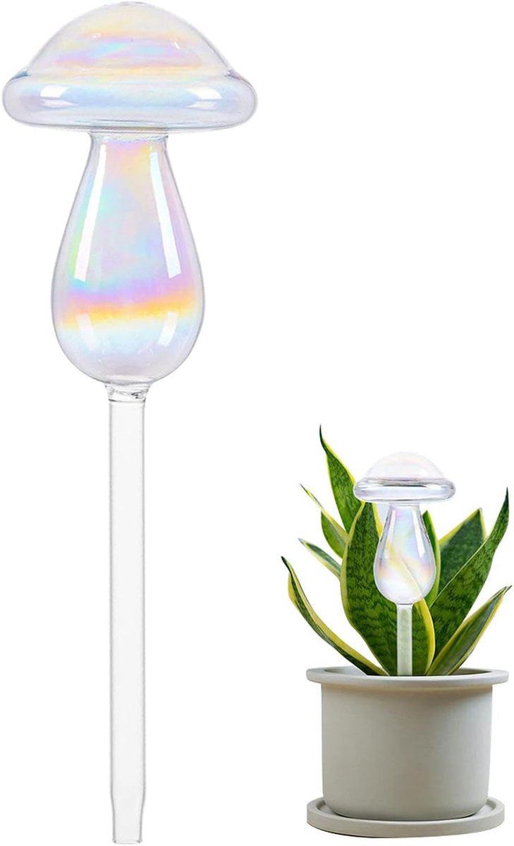 Bewateringsspikes - Planten water geven - Planten verzorgen - Langzame afgifte - 31 x 11 x 10 cm - Glas