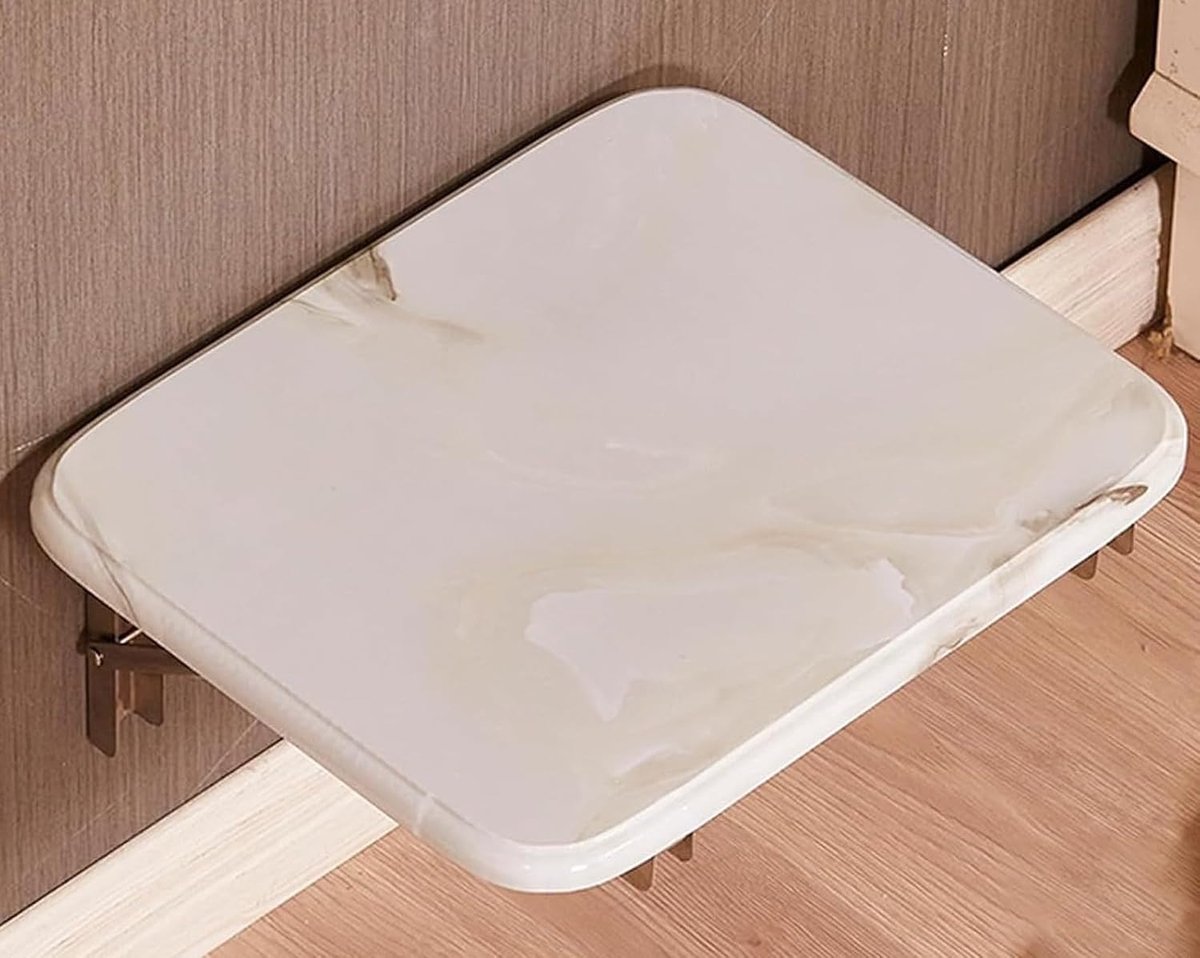 Opvouwbare Douchestoel - Wandkruk Badkamer - Veilig Zitten - Ruimtebesparend Ontwerp - 38 cm Breed - Wit